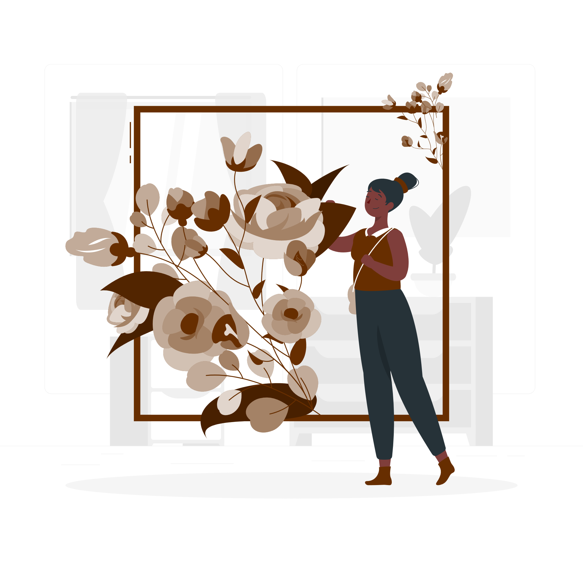 Equipo elaborando un arreglo floral